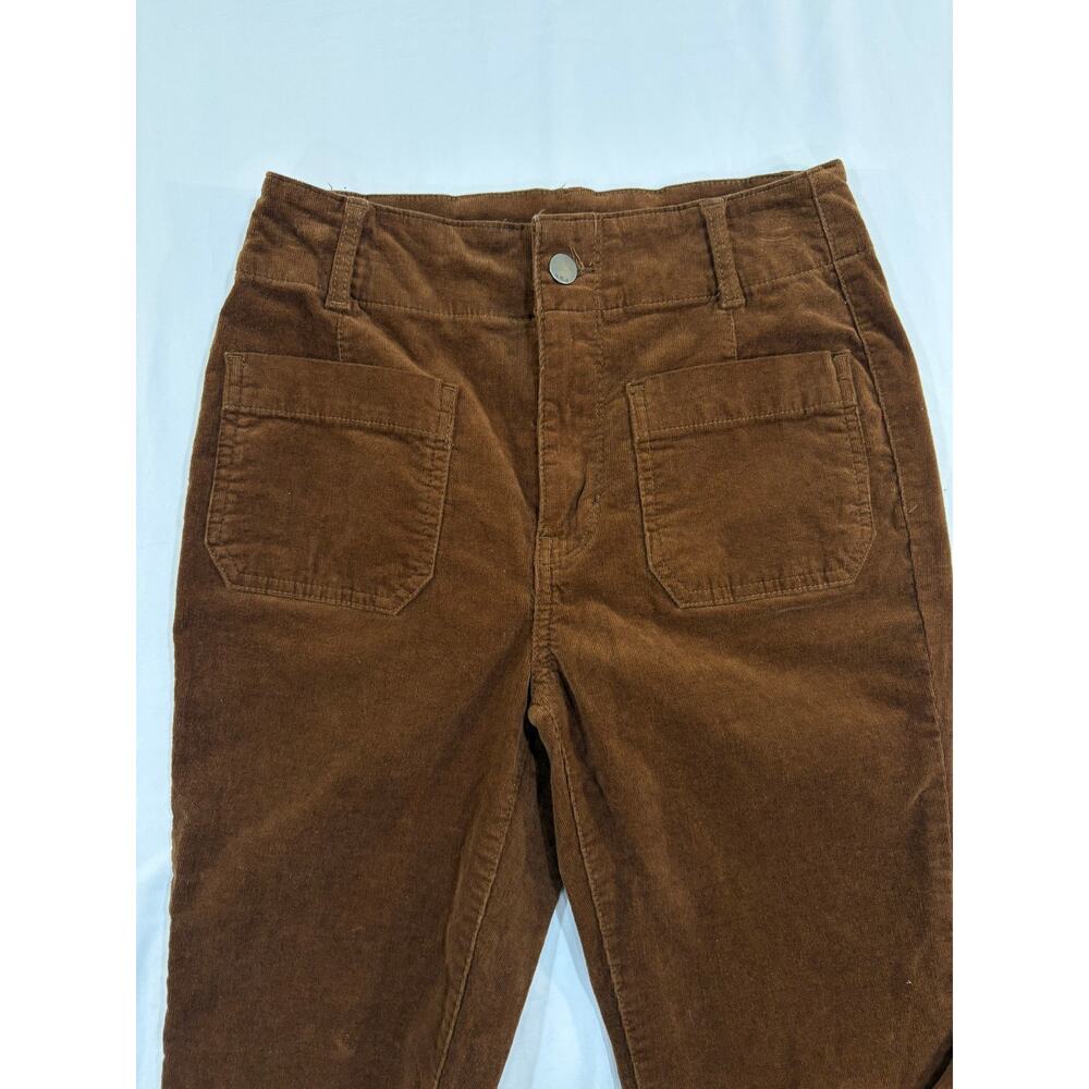 A.n.a. Retro Brown Flared Corduroy High Rise Pants Size 2 - Picture 4 of 9